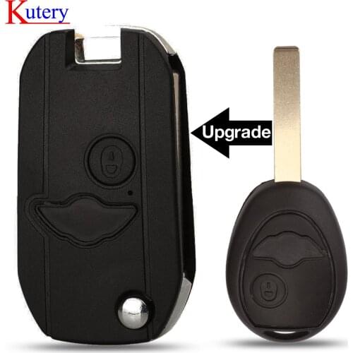 Kutery upgrade modified 2B Car Key Case Shell Styling Entry Cover For Bmw Mini Cooper R50 R53 Remote Entry Cover Replacement