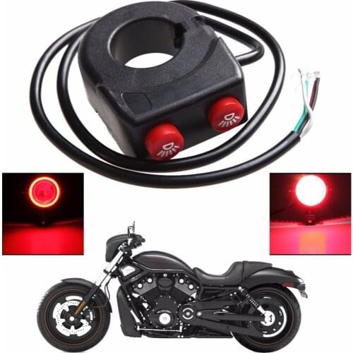 OOTDTY 1PC Plastic Motorcycle Bike Handlebar On Off Button Head Fog Light Switch 7/8'' Electrical Ignition