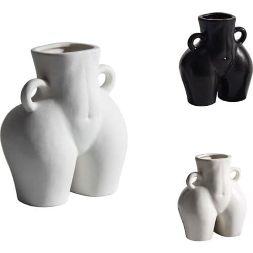 HOT Human Vase Butt Nude Handicraft Furnishings Home Decoration Flower Arrangement Woman Flower Vases Home Decor Gift