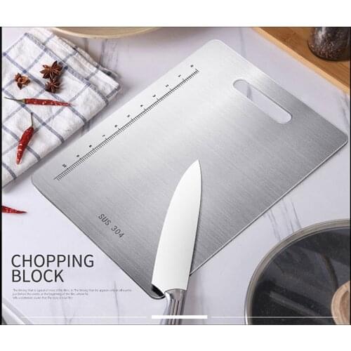 Stainless steel cutting board 304 cutting board household kneading panel rolling panel kitchen meat cutting cutting board