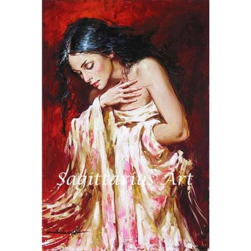 Hand Painted Skilled Art Work Naked Sexy Woman Ballet Dancer Body Nude Oil Painting On Canvas