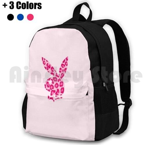 Bunny-Leopard Print Outdoor Hiking Backpack Waterproof Camping Travel Elizastreet Bunny Cute Aesthetic Vintage Retro Girly Y2K