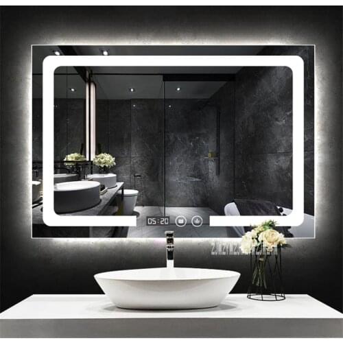 CTL300 Smart Wall Mounted Bathroom Mirror Rectangular Touch Switch Anti-fog Bathroom Mirror With Led Light 110V/220V (700x900mm)