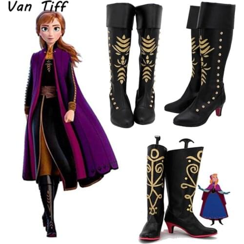 Adult Elsa Shoes Winter Cosplay Queen Elsa Shoes Anna Boot Princess Girl Princess Queen Shoes Boot High Boots For Women