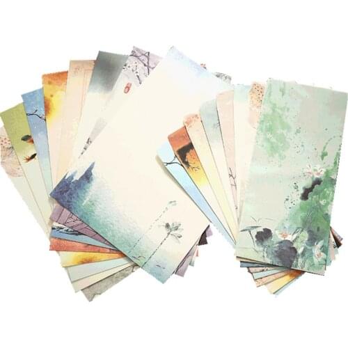 YHSMTG 64pcs Chinese Style Retro Writing Paper Vintage Letter Paper Stationery Sets (Mixed Pattern)