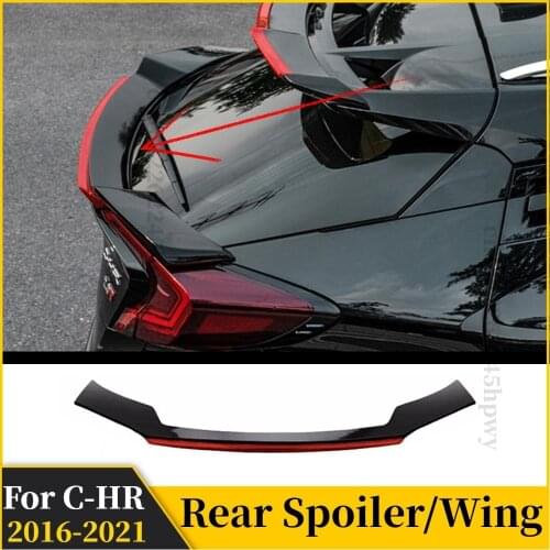 Rear Spoiler Tail Wing For Toyota CHR C-HR 2018 2016 2017 2019 2020 2021 Tuning Decoration Accessories Body Kit Trunk Lip