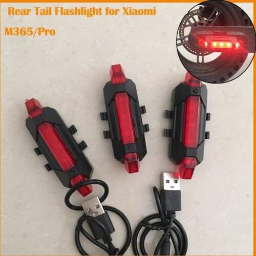 Rear USB Tail Flashlight Lamp Night Flashing Light for Xiaomi Mijia M365/Pro Ninebot Electric Scooter Torch Warning Safety Light