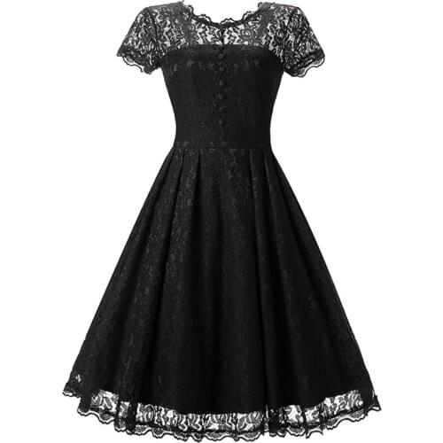 2020 Gothic Vintage Dress Black Hollow Backless Mesh See-Through Patchwork Lace Women Party Elegant Fashion Slim Casual Jurken