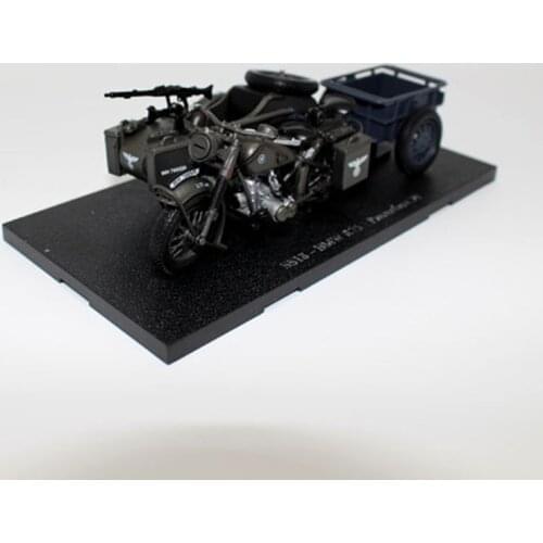 1:24 Scale BMW SS18-BMW R75 German Army Mate Three-wheeled Motorcycle Model Collection Static Ornaments Gifts Kids Toys Boys