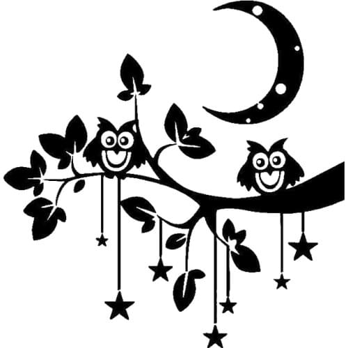 17.2 * 16.8cm Fashion Personality Classic Charming Owl Auto Sticker Pvc Creative Car Bumper Window Decal Decoration