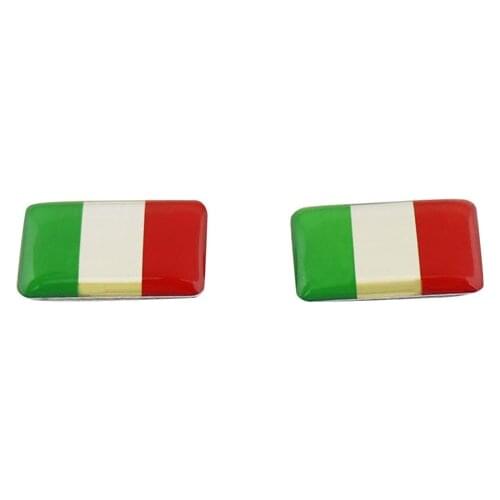 2pcs Auto car small ITALY Italian Flag Resin Emblem Badge Sticker