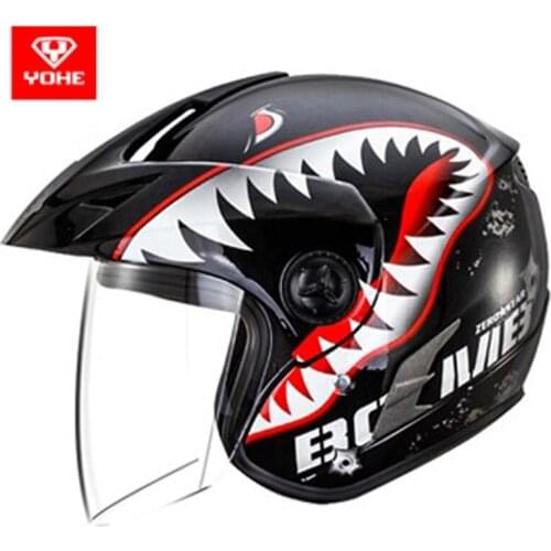 2020 New Fashion Safety Protection YOHE Motorcycle Helmet Motorcross Motorbike Helmet made of ABS PC Lens visor with hat Brim