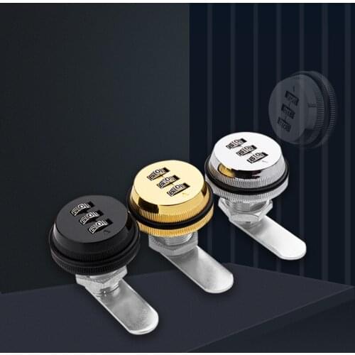3-Digit Combination Mailbox Lock Smart Drawer Lock Rotary Tongue Cam Cabinet Lock