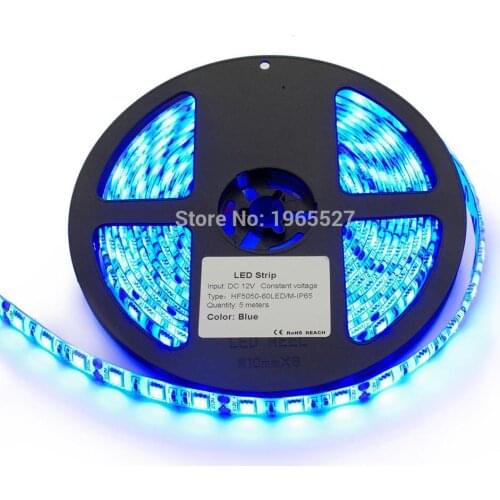 5m 5050 300 SMD IP65 Waterproof LED strip light,12V flexible 60led/m LED tape,Red / Green / Blue / Yellow/White /Warm White/ RGB
