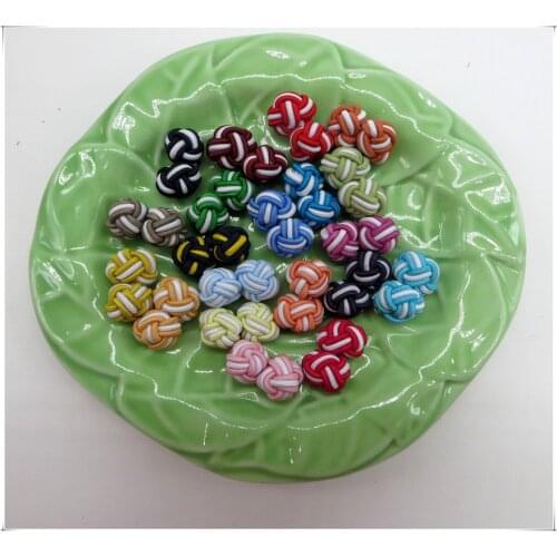 50 pairs/lot New Silk Knot Cufflinks for Upscale Mens Classic Double Rope Ball Knot Shape Handmade CuffLinks