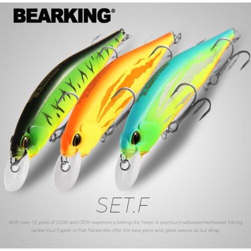 BEARKING 3pcs per set 12cm 18g SP jerkbaits hot model fishing lures hard bait minnow quality professional minnow depth1-1.8m