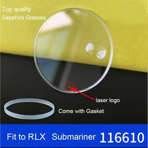 Watch Sapphire Crystal Glasses With Laser Logo For Rolex Submariner GMT Daytona Datejust 116610 116234 Anti-Scratch Date Window