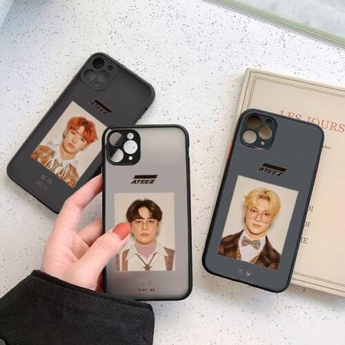 South Korean Boys Team ateez Phone Case Matte Transparent for iPhone 7 8 11 12 s mini pro X XS XR MAX Plus cover funda