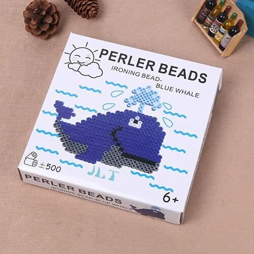 Childrens puzzle DIY spell bean white box marine fish animal children handmade bean set
