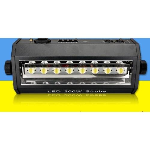 DMX Disco lights 200W LED Strobe Light White Color LED Stroboscopic Light Club DJ Party Lights Auto/Sound Control Stage Lighting