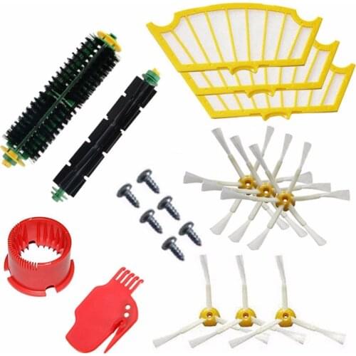 Hepa Filter Side Brush Bristle and Flexible Beater for iRobot Roomba 500 Series 520 527 52708 530 540 560 Vacuum Cleaner Parts