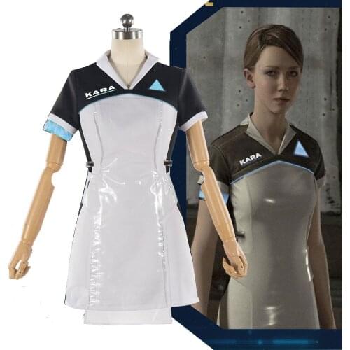 Game Detroit: Become Human KARA Cosplay Costume Code AX400 Agent Outfit Girls Cute Dress Halloween Carnival Uniforms