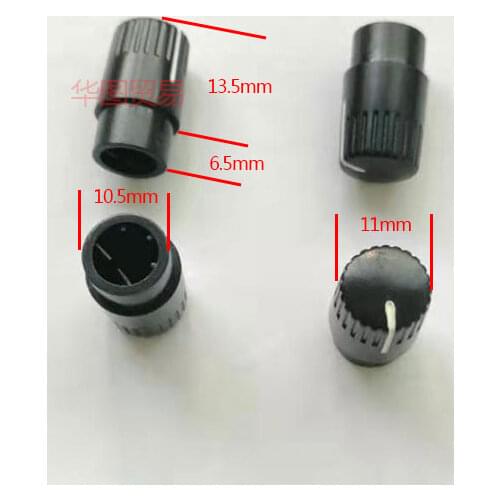 10pcs plug-in 180 degree potentiometer half shaft plastic knob cap cover plastic case instrument instrument cap twist cap top