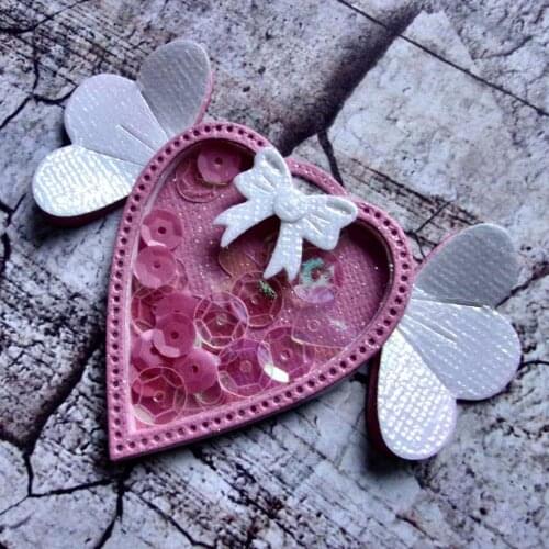 KSCRAFT Love Wings Shaker Metal Cutting Dies Stencils for DIY Scrapbooking Decorative Embossing DIY Paper Cards