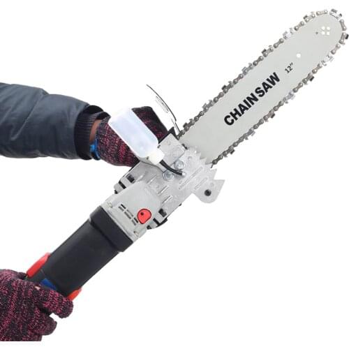 DIY Electric chain saw 11.5 Inch Chainsaw Bracket Set High Carbon Steel For Electric Angle Grinder To Chain Saw Woodworking Tool