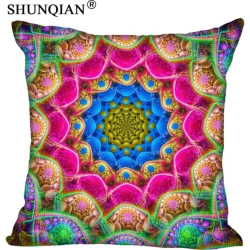 Custom Pillowcase Cover mandala square zipper Pillow Cover Best Gift For kids 20x20cm,35x35cm(one side)
