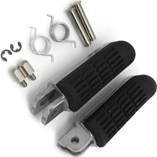 Front Footrests Foot Pegs For Honda VT250 Spada MC20 VTR250 MC33 VTR1000F VFR1200X Crosstourer DCT CBR250 CBR250R MSX125 Grom