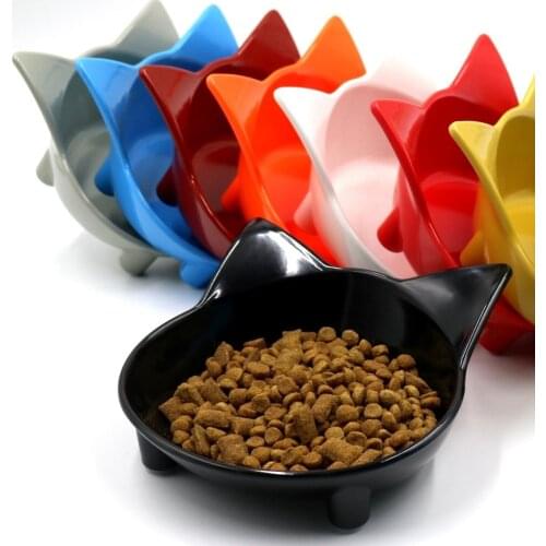 Food-Grade Cat-shaped Pet Tableware Pet Bowl for Dog Cat Feeder Utensils Small Medium Dog Food Water Bowl Pet Accessories 180gE