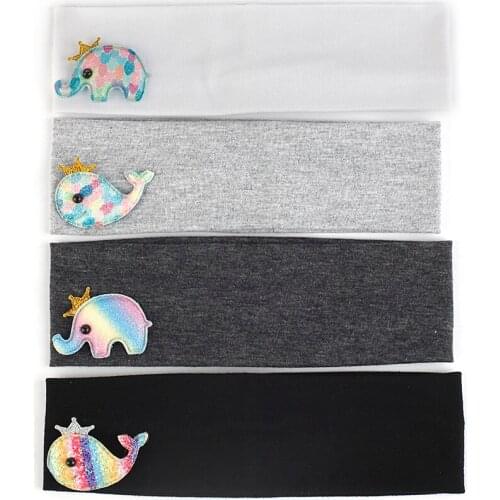 Newborn Boys Girls Rainbow Elephant Headbands Kids BaBy Toddler Solid Cute Soft Cotton Head bands Hair Accessories