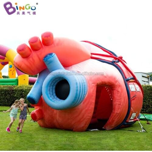 Practical 8x4.5x4 meters inflatable heart tent for education / heart tent model balloon toys