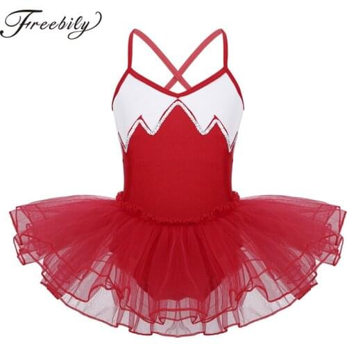 Girls Professional Ballet Tutu Dress Spaghetti Shiny Sequins Ballet Dancing Class Gymnastics Leotard Dress Ballerina Costumes
