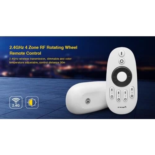 Milight 2.4G FUT006 RF led light remote controller adjust brightness 4 zone rotating wheel countless bulbs controller