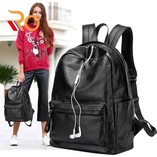 Fashion Women Backpacks Leather School Bags For Teenage Girls Designer Shoulder Bags Female Backpack