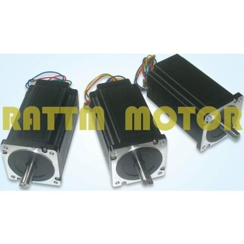 3PCS Quality 4 leads NEMA34 stepper motor 116mm length / 5A / 1230oz-in 8.5N.m For Large CNC Router Engravin milling Machine