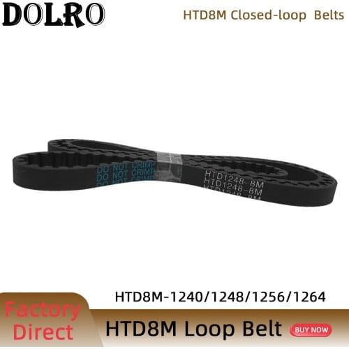 HTD 8M synchronous belt C=1240/1248/1256/1264width 15/20/25/30/40/50mm Teeth 155 156 157 158 HTD8M Timing Belt 1240-8M 1248-8M