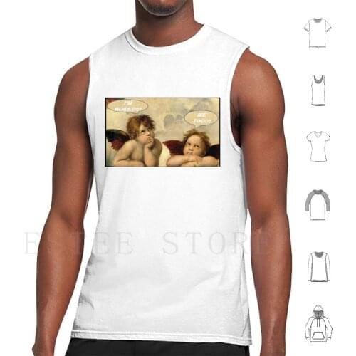 Bored Angels , Raffaello Sanzio , Two Cherubs ( Detail Of The Sistine ) , ( C.1512-1514 ) Tank Tops Vest Angels Kids