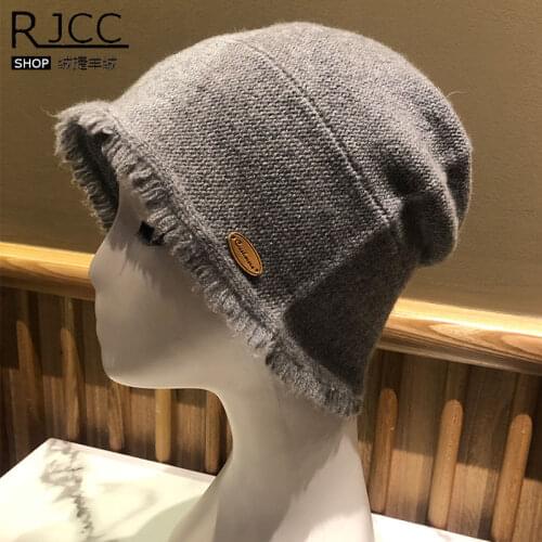 Warm Pure Cashmere Hat In Autumn and Winter. Comfortable Cashmere Knit Hair Cap. Fisherman Hat Warm and Leisure