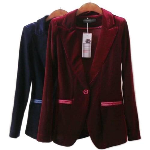 WICCON Women's Velvet Blazers