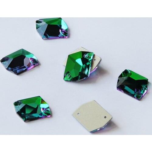 YANRUO Emerald 3265 Cosmic Sew on Vestido Flat Back Rhinestones Sewing Stones Crystals Diamond Garment DIY Strass