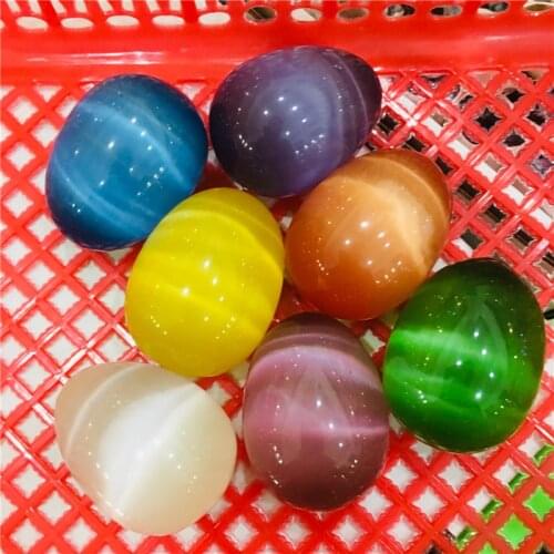 Natural crystal cat eye egg