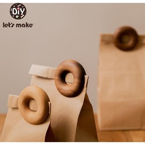 Lets make Beech Donuts Black Walnuts Wooden Powdered Milk Sealing Clips Creative Solid Wood Snack Clips Tea Sealing Strips