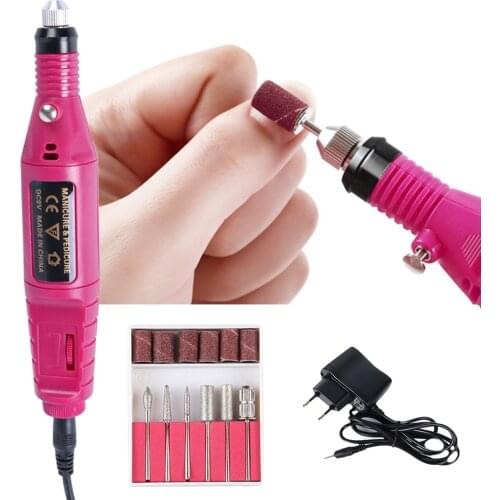 1 Set Electric Nail Drill Machine Kit Gel Removing Manicure Machine Nail Drill Pedicure Pen Mill Cutter Sanding Bands LEHBS-011P