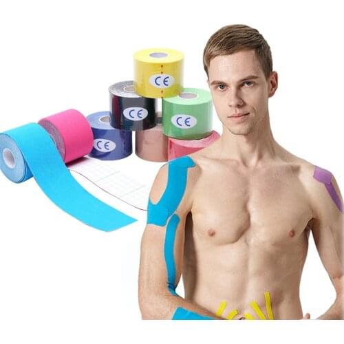 1PC Kinesiology Tape Athletic Recovery Elastic Tape Support Knee Pads Muscle Pain Relief Sports Fitness Bandage Athletic Wrap