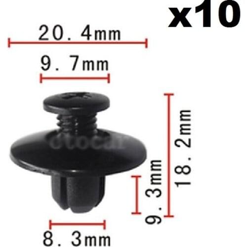 10pcs OEM Nylon Retainer Clip Rivet For Honda For Mazda For Nissan 90675-SB3-003 63876-95596 FB01-56-964