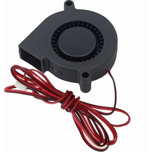 Gdstime 2pcs DC 12V 5015 50x15mm Two Ball Bearing Blower Cooling Fan 50mm x 15mm 2Pin Centrifugal Turbo Cooler 5cm