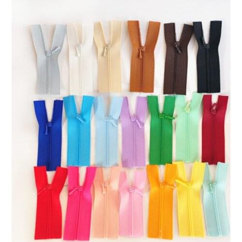 20pcs Bjd doll diy accessories mini-zipper 0# plastic mini zippers 7cm/10cm gauze zipper for doll accessories